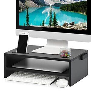 Monitor Stand Riser 16 Inch Desktop Organizer 2Tier Laptop Computer Screen ShelF